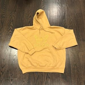 Yellow butterfly hoodie from hazel boutique